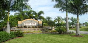 Citrus Park Entrance signage