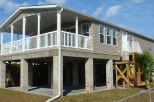 Elevated stilt home construction designed for coastal Florida living